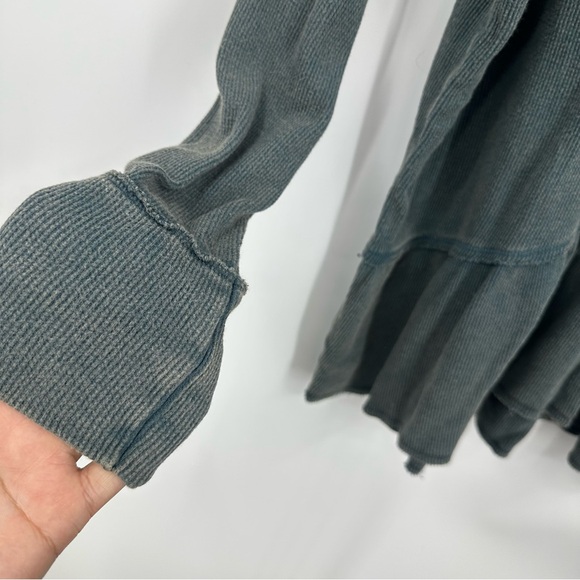 We The Free Coastline Peplum Top Size Large Boho Whimsical Fairy Button Up - Picture 7 of 10